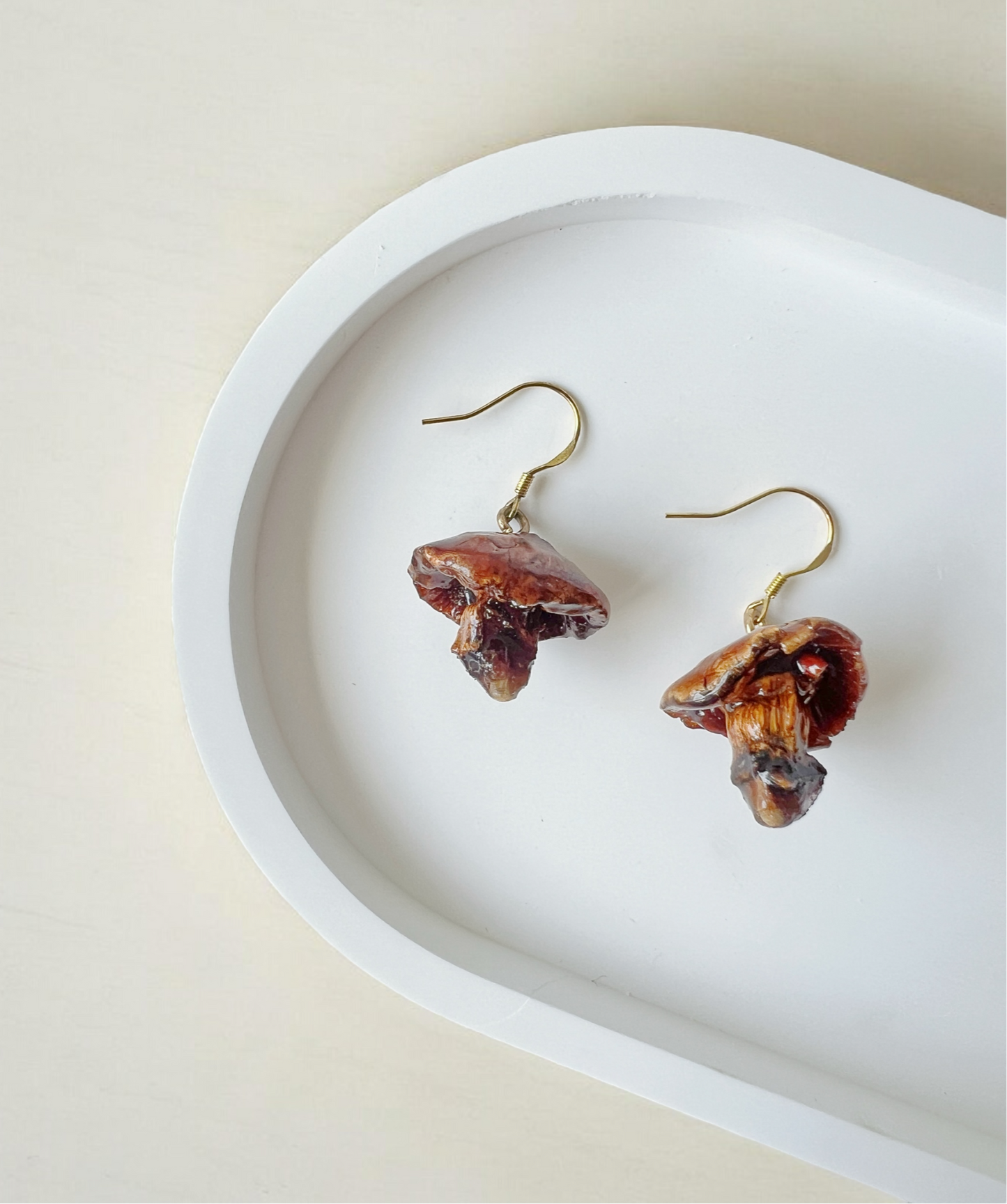 Real Mushroom Earrings