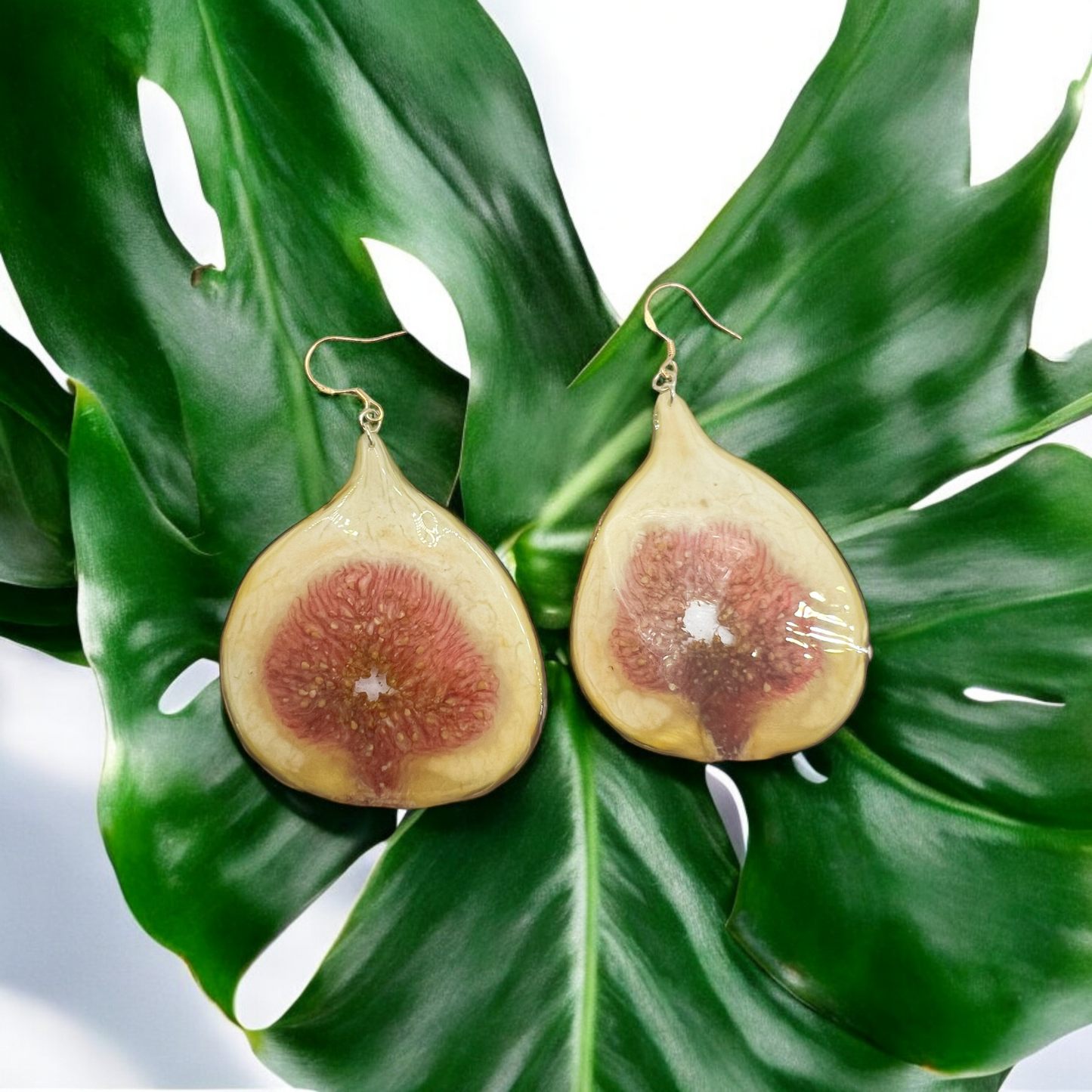 Real Fig Dangle Earrings