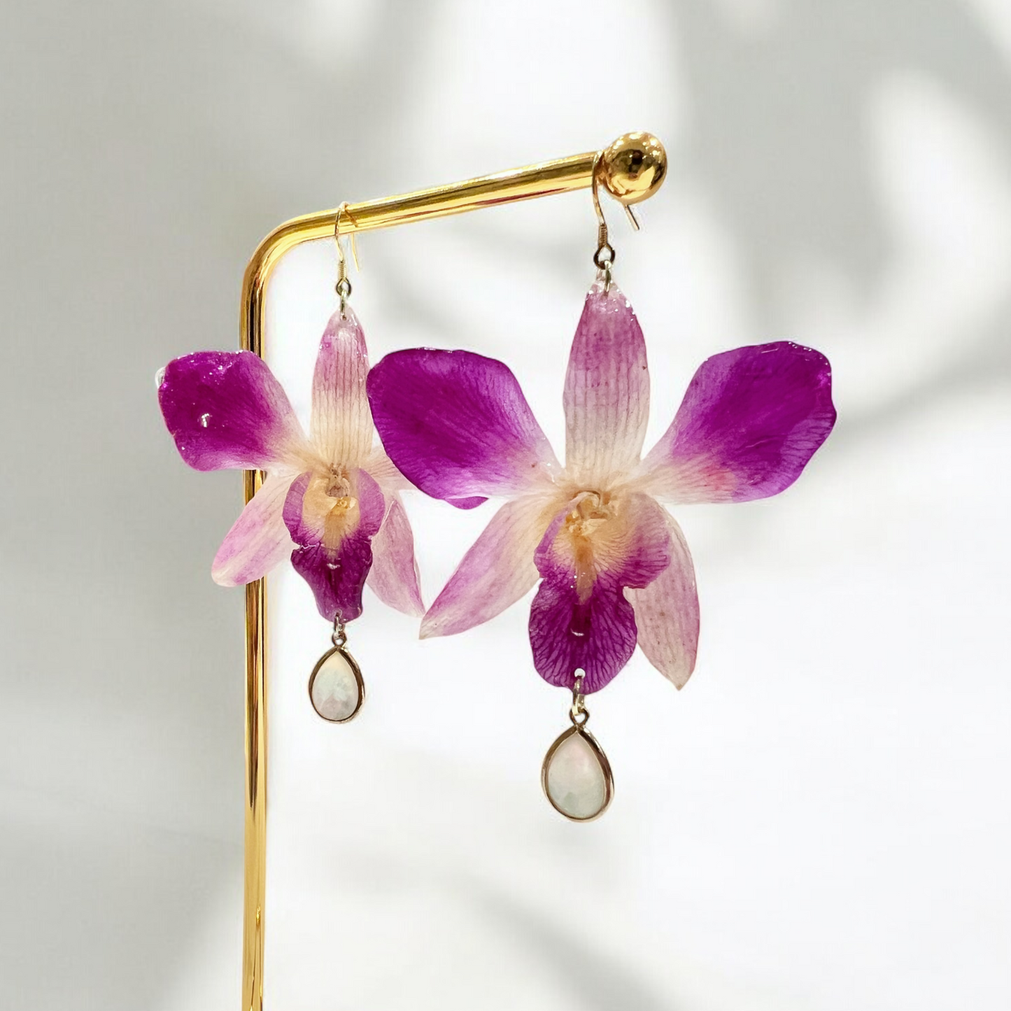 Hawaiian Orchid Earrings