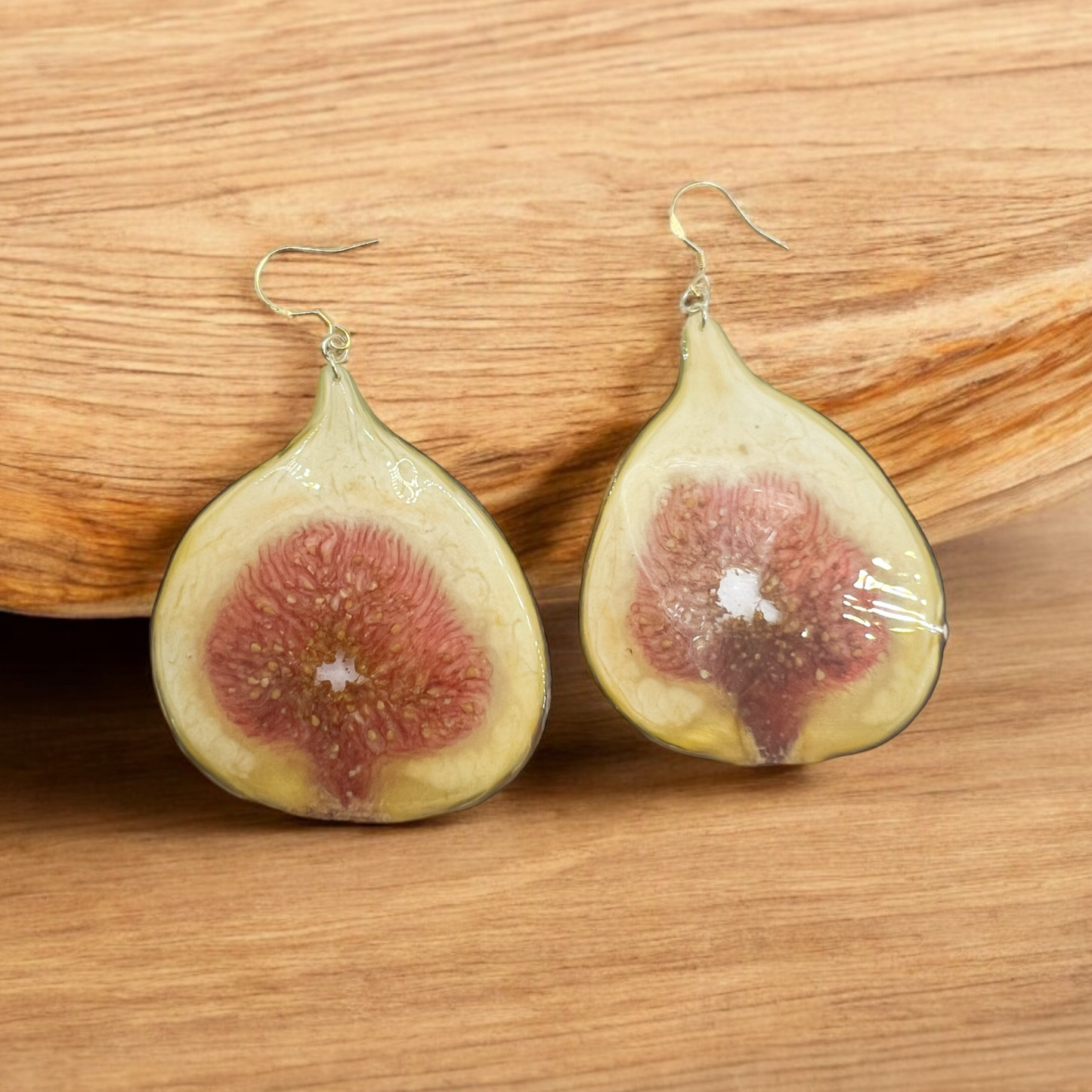 Real Fig Dangle Earrings