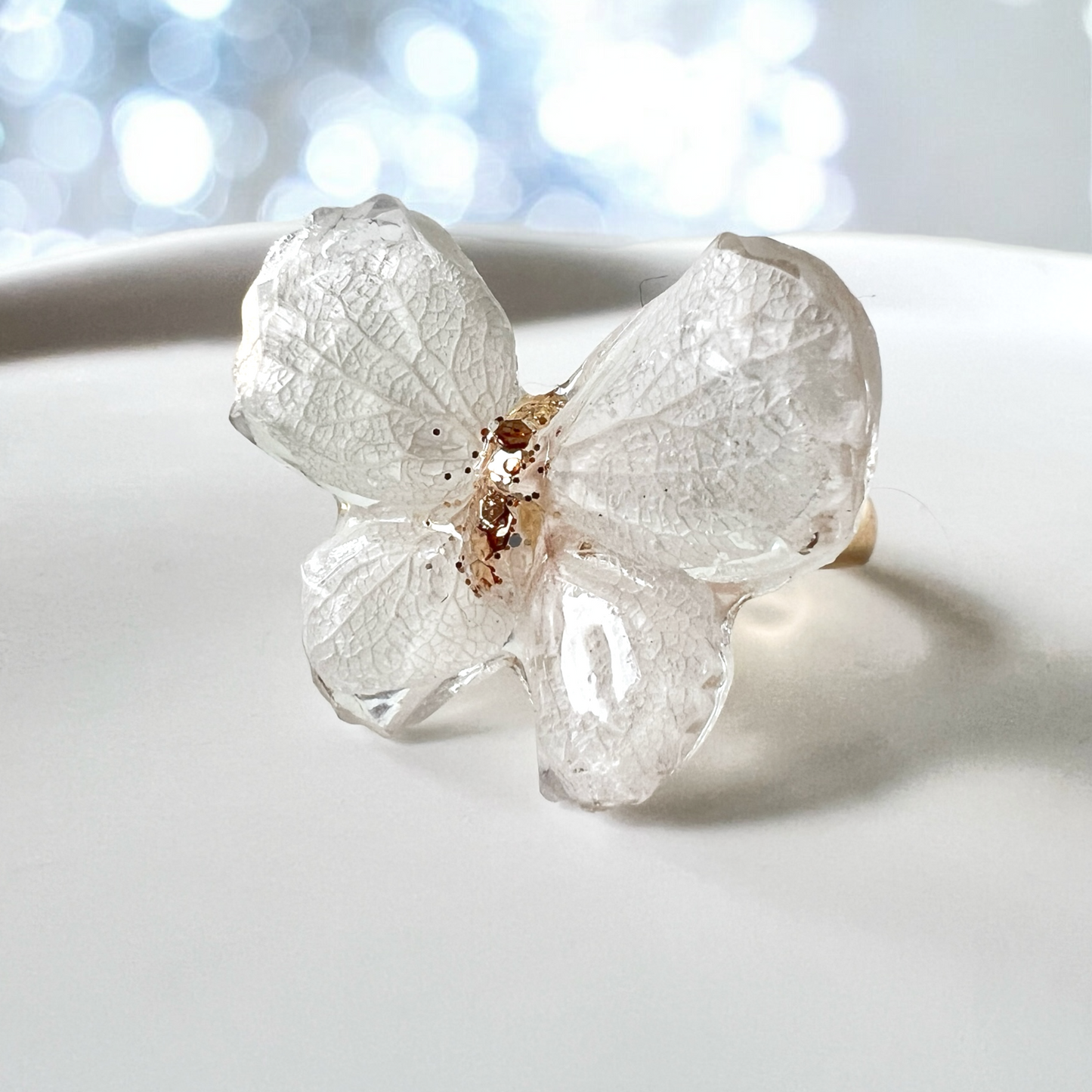 Crystal Hydrangea Ring