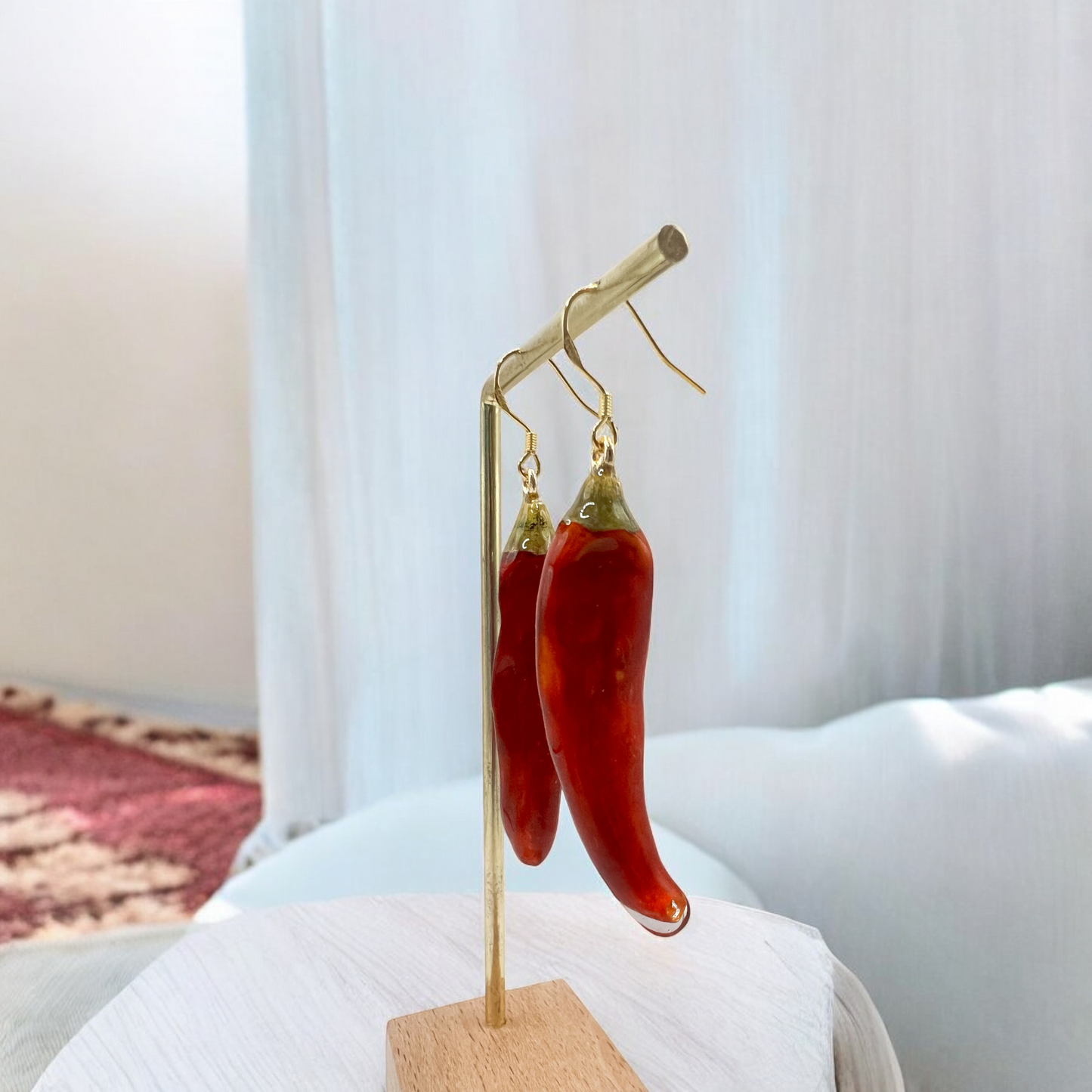 "I'M SO HOT" Real Chili Peppers Earrings