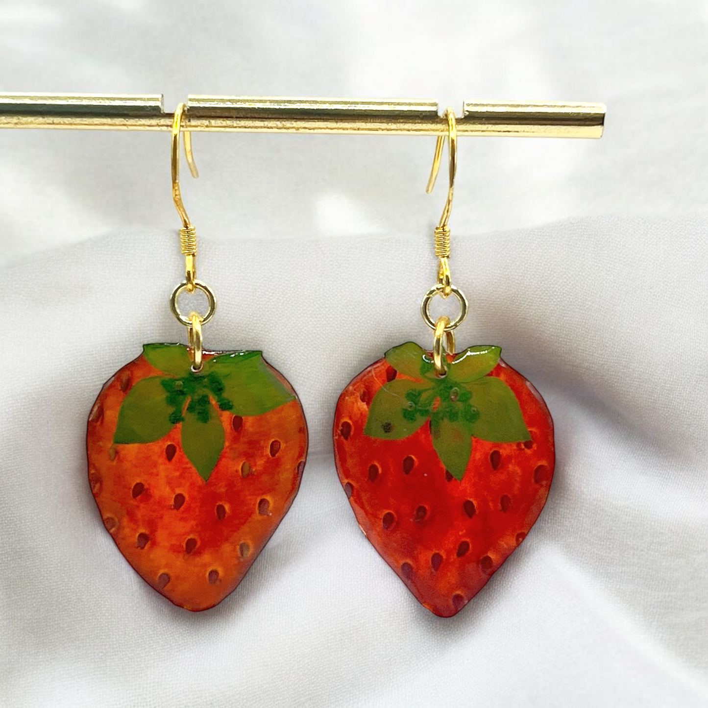 Real Strawberry Earrings