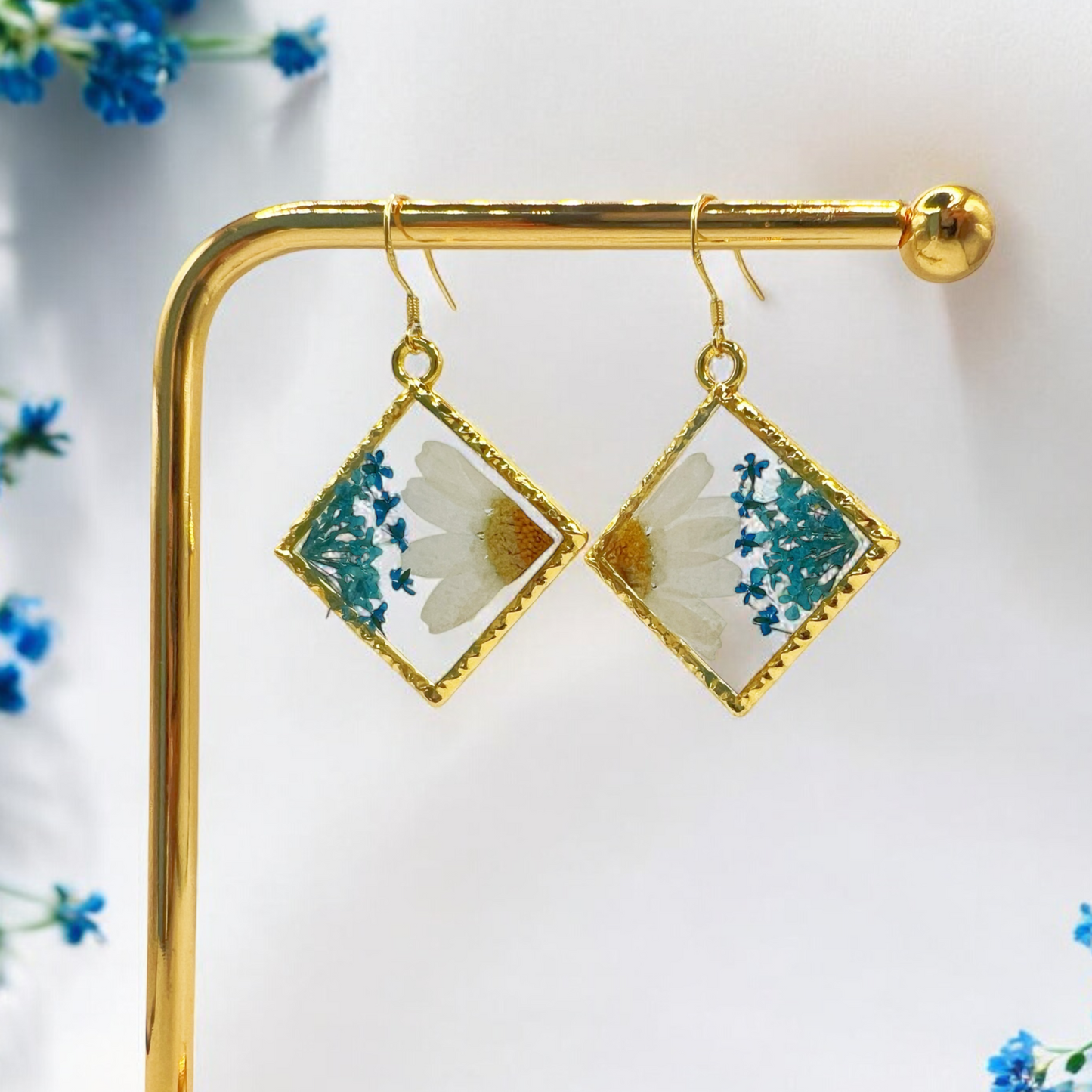 Daisy & Blue Flora Diamond Earrings