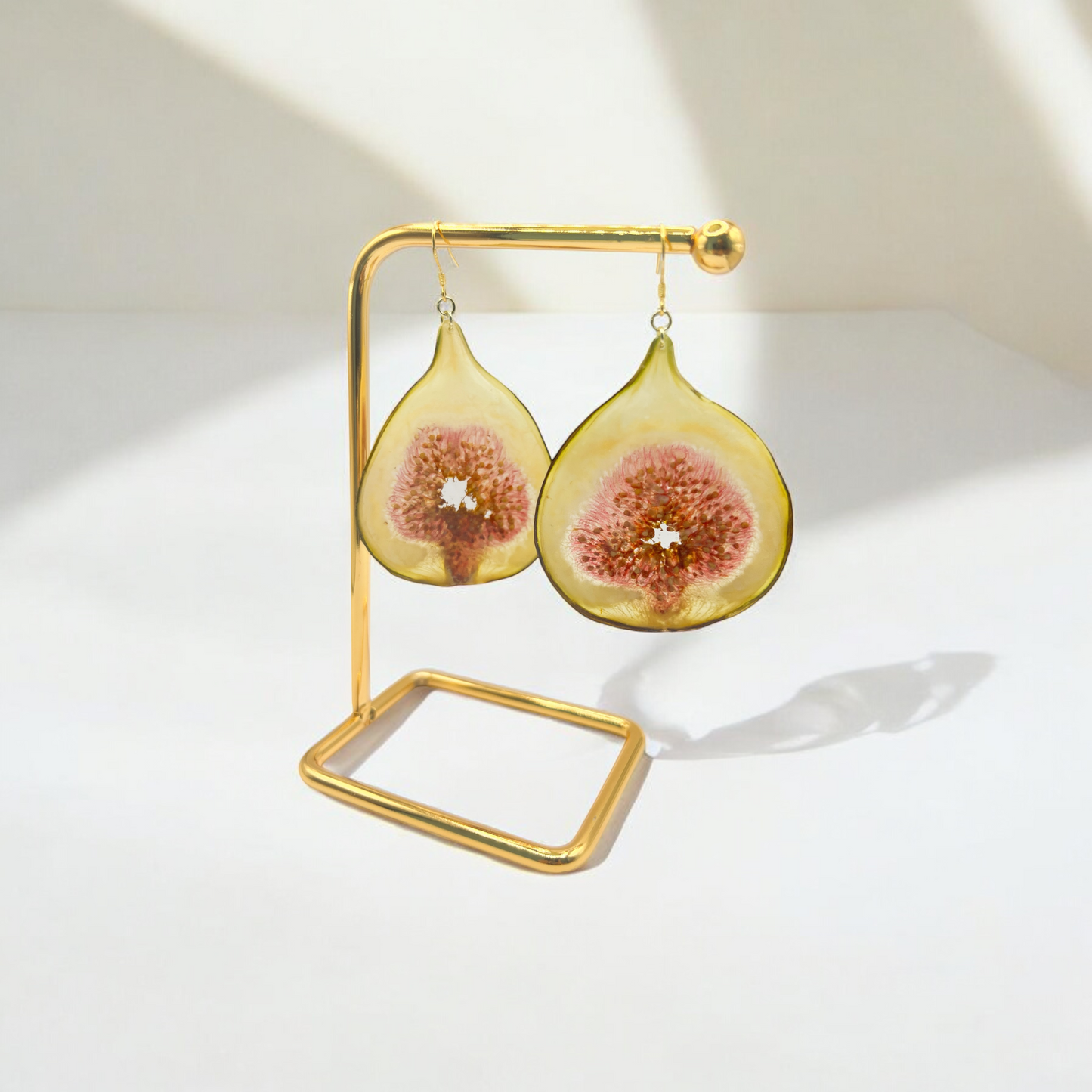 Real Fig Dangle Earrings