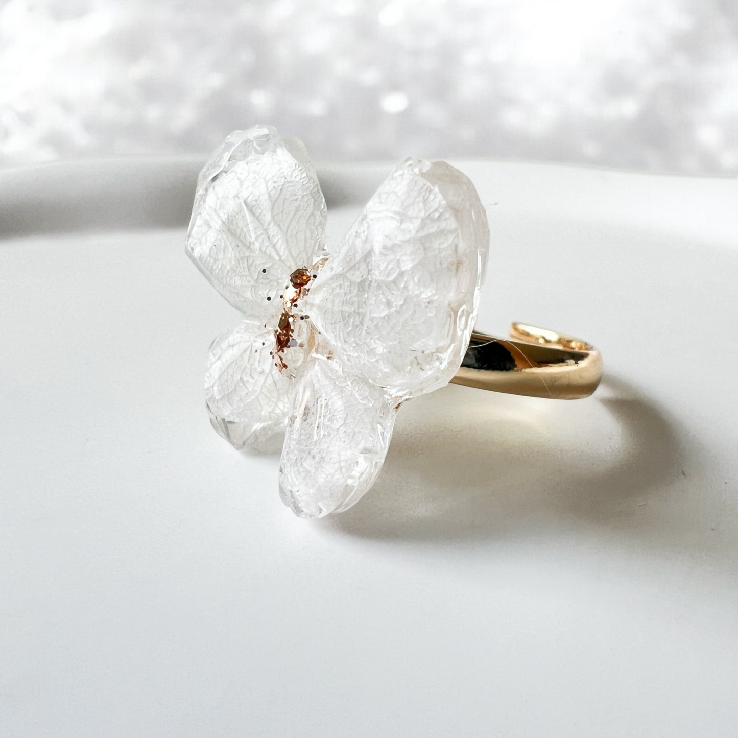 Crystal Hydrangea Ring