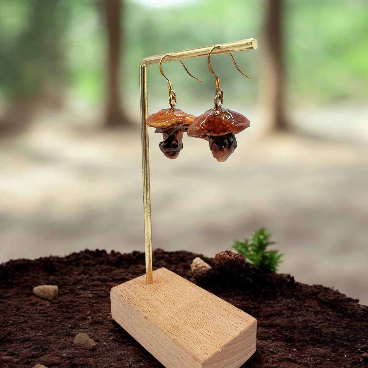 Real Mushroom Earrings