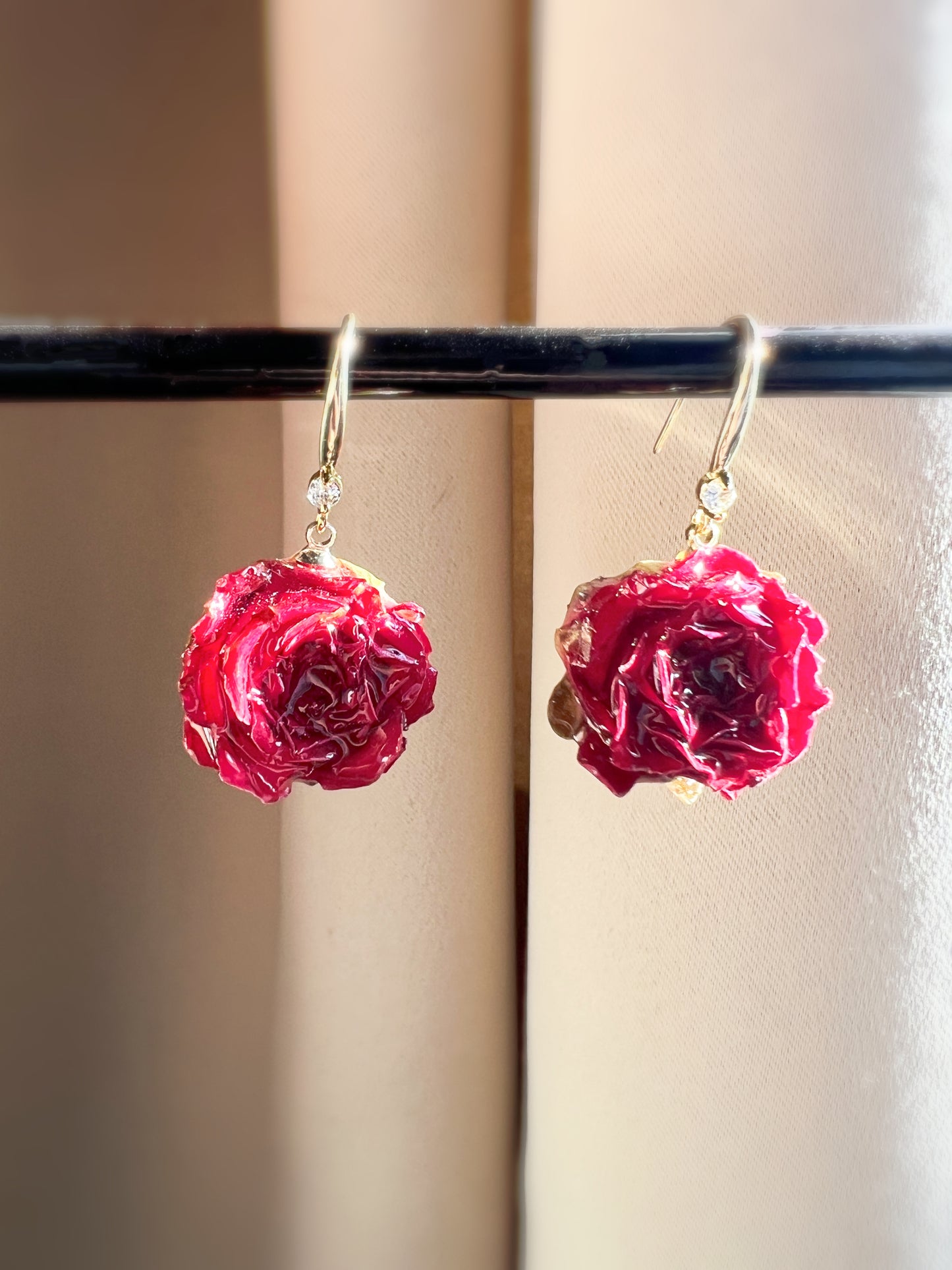 Eternal Love Real Rose Earrings