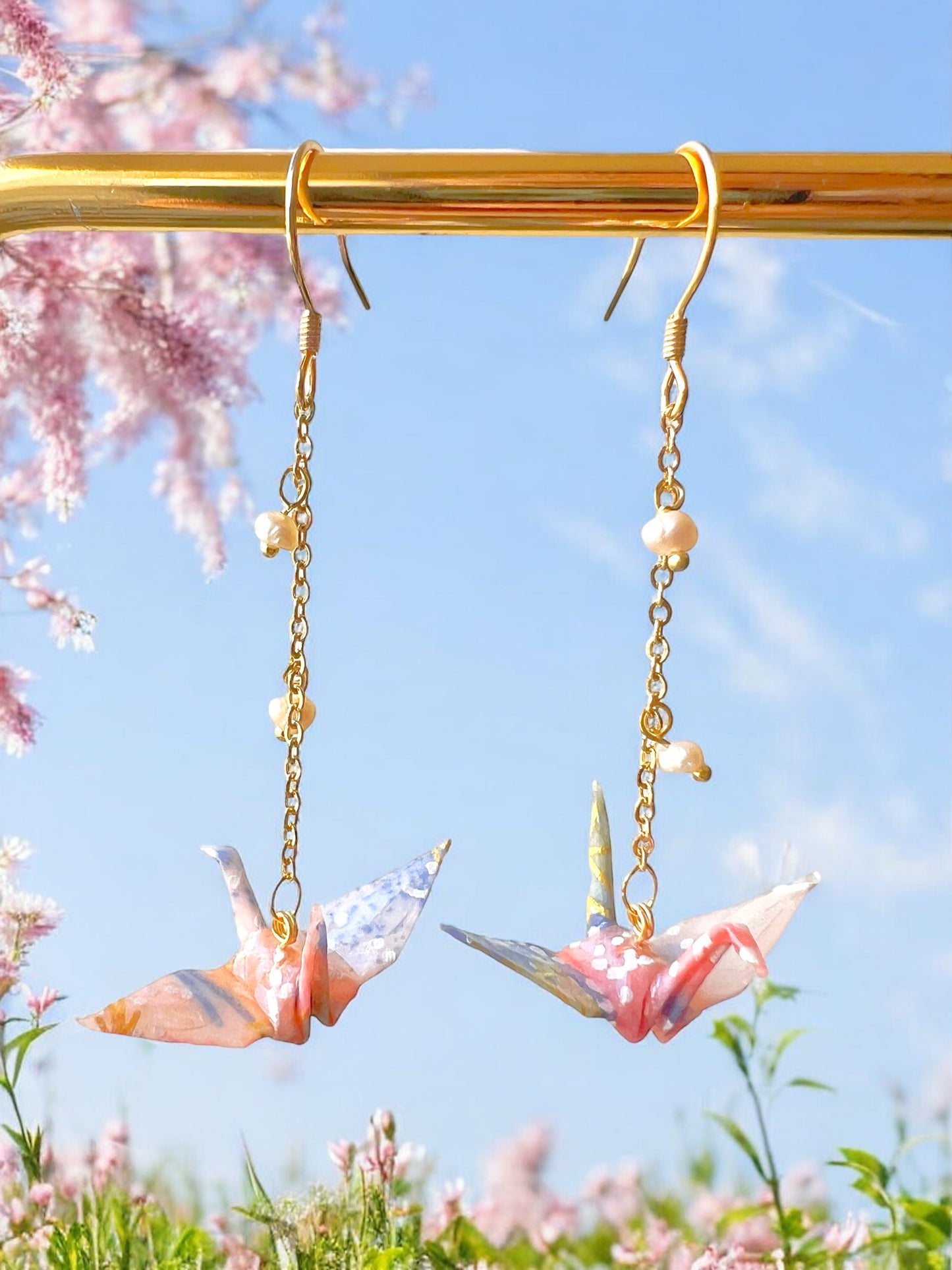Origami Crane Earrings