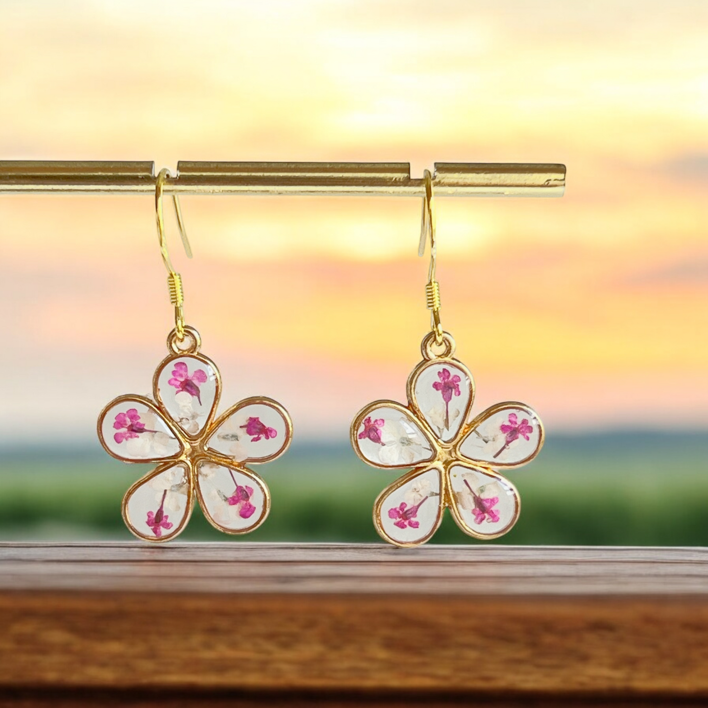 Pink Petals in Bloom Earrings
