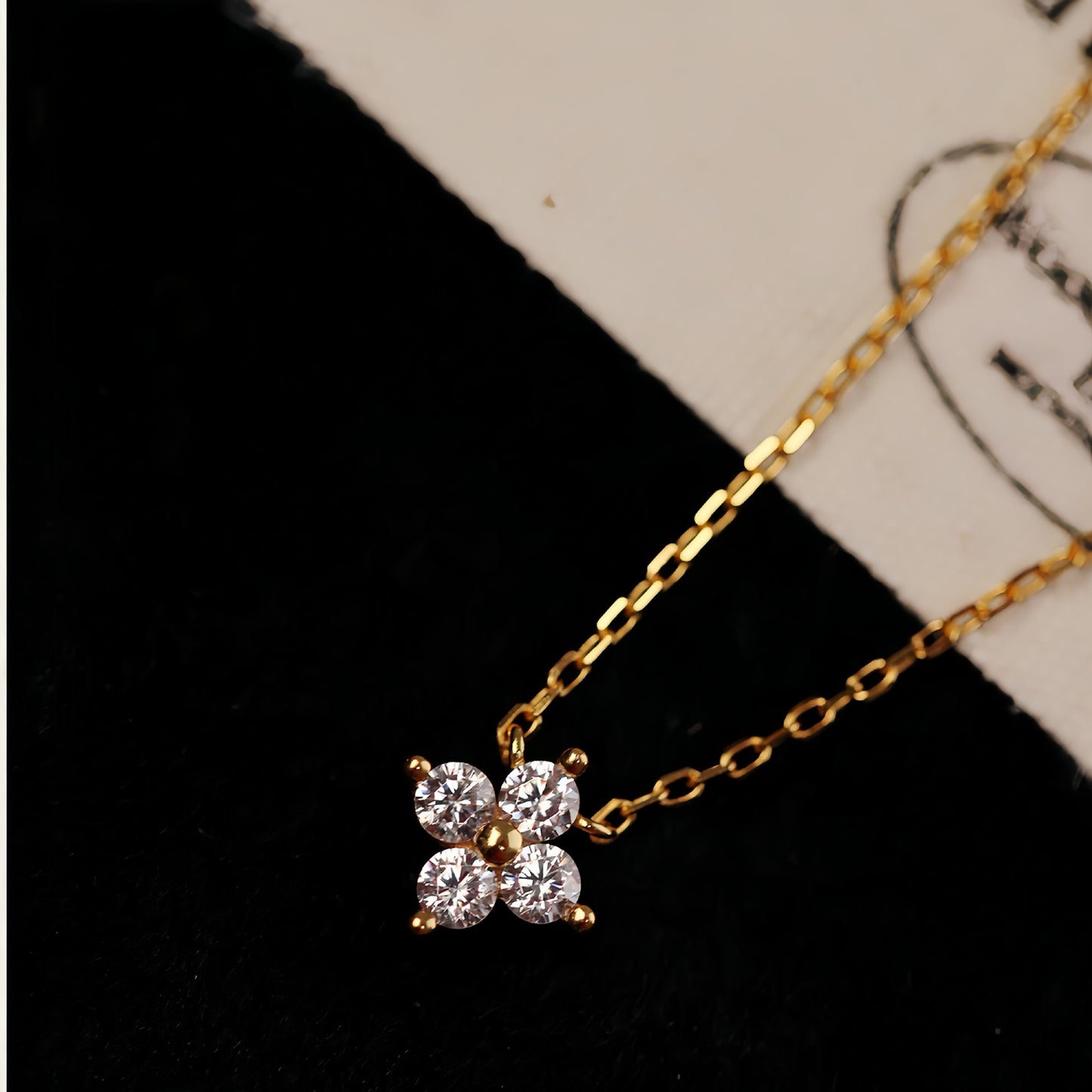 Crystal Clover Pendant Necklace