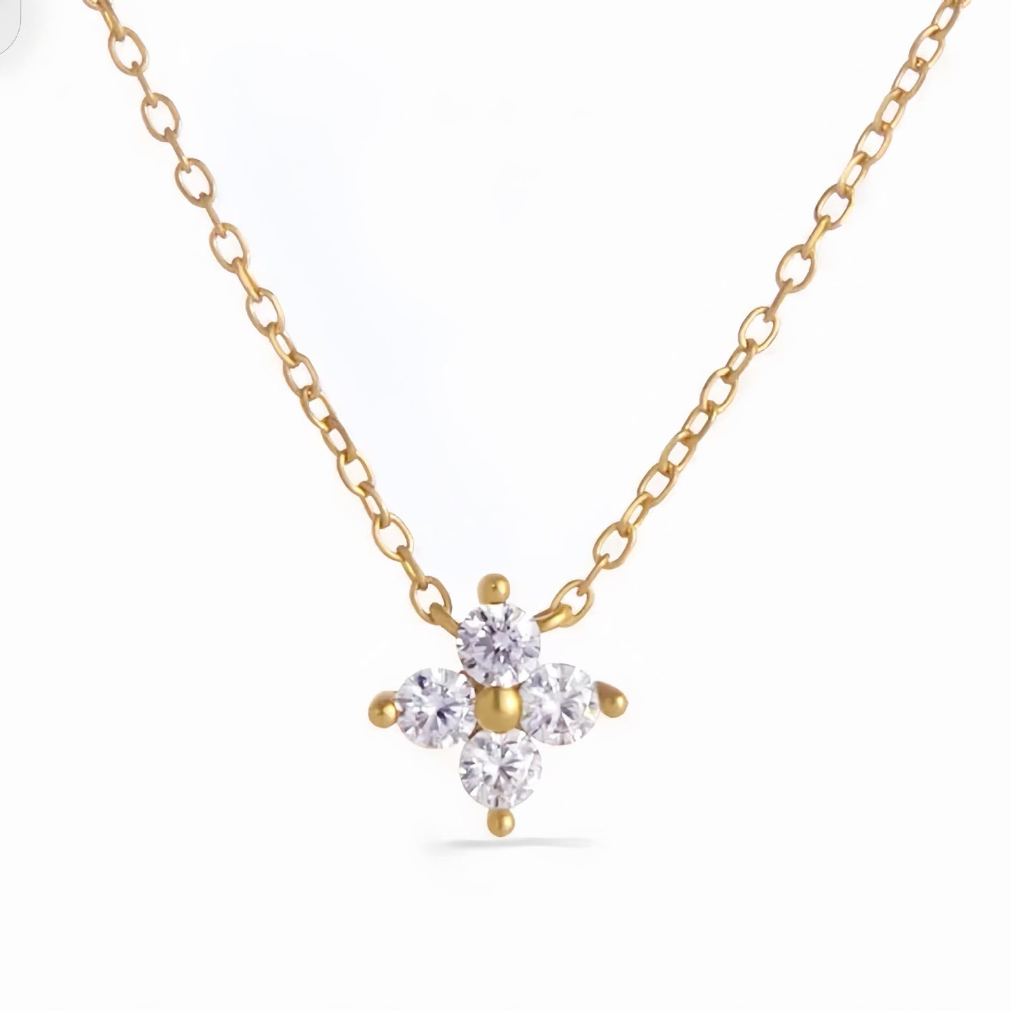 Crystal Clover Pendant Necklace