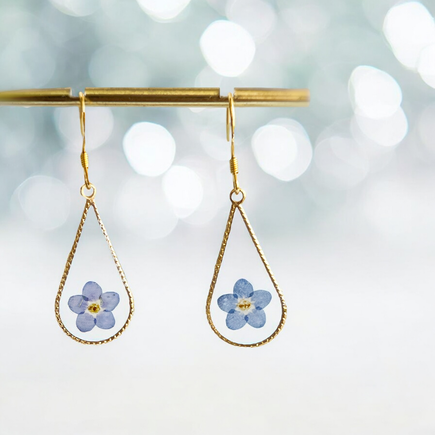 Forget-Me-Not Teardrop Earrings