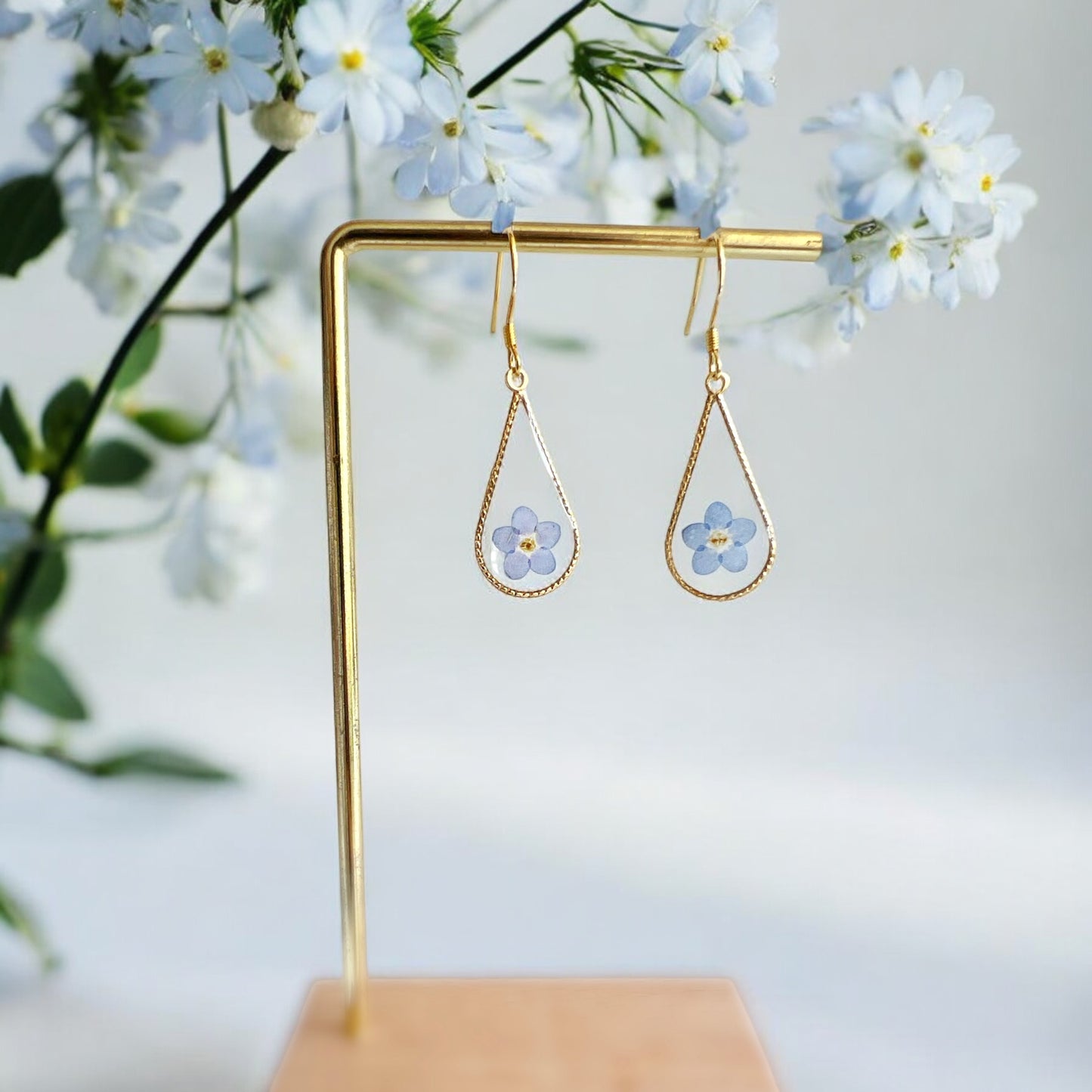 Forget-Me-Not Teardrop Earrings