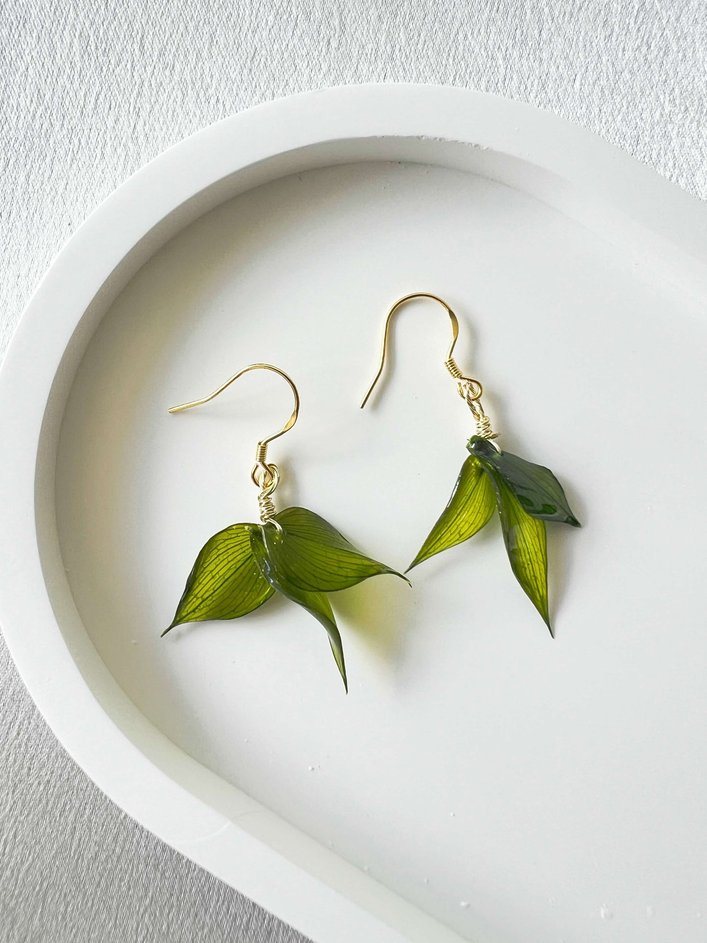 Spring Leaf Drop Earrings