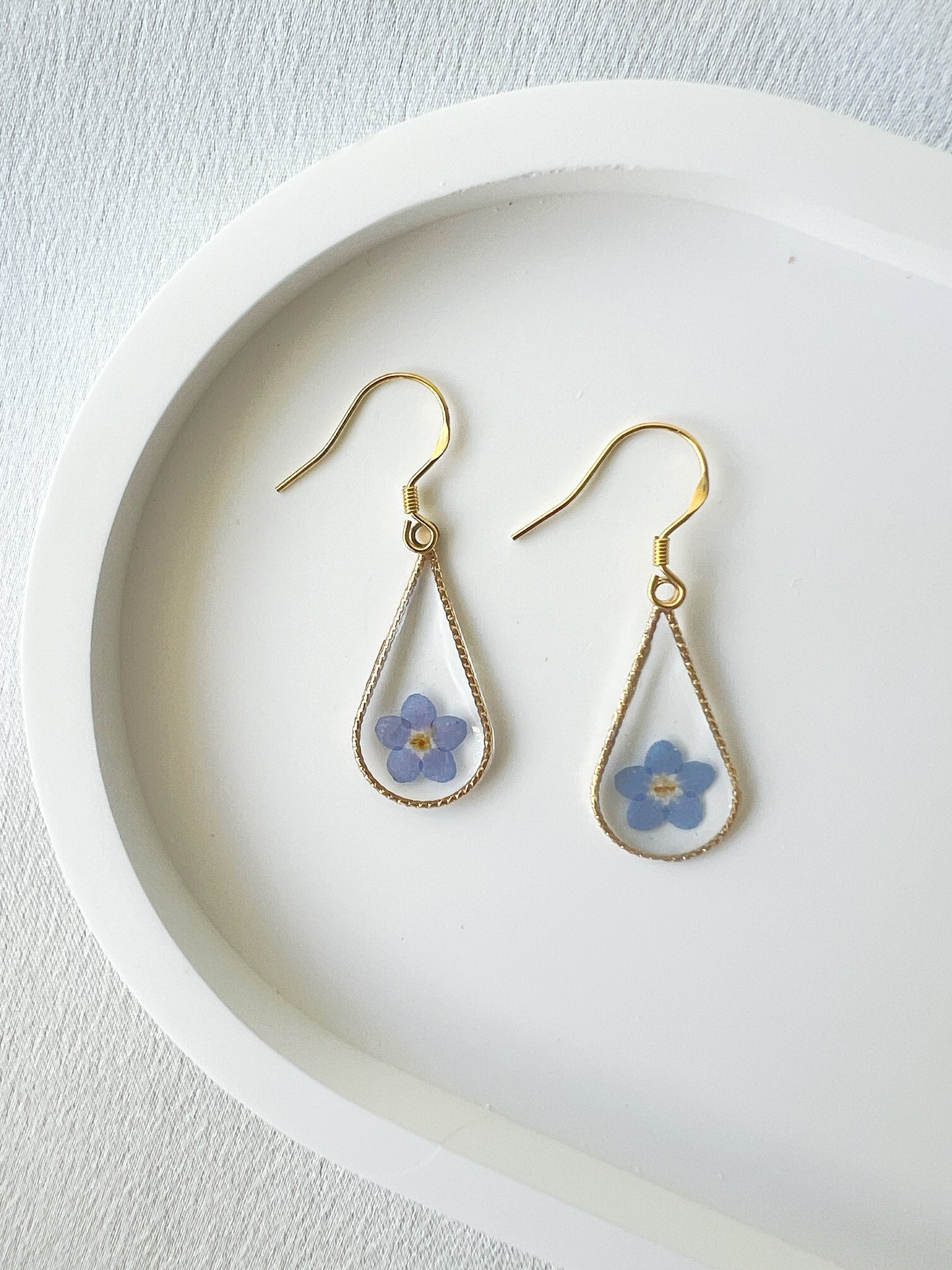 Forget-Me-Not Teardrop Earrings