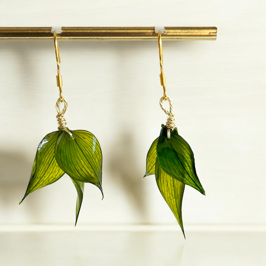 Spring Leaf Drop Earrings