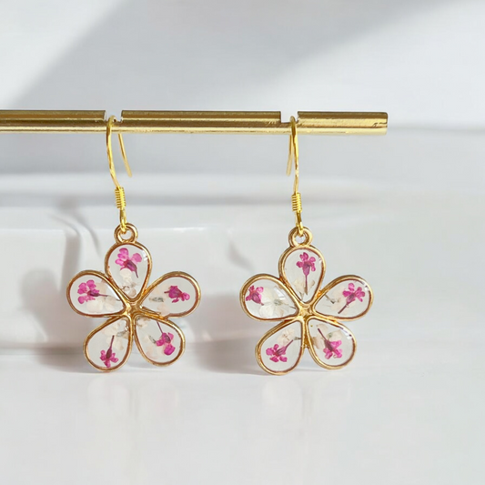 Pink Petals in Bloom Earrings